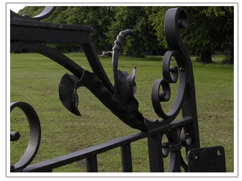 blacksmiths gate leaf detail