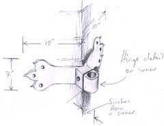 Corner hindge bracket