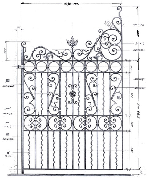 Sketch of Crown Gates