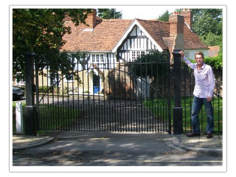 Peter outside the Curch Farm Gates