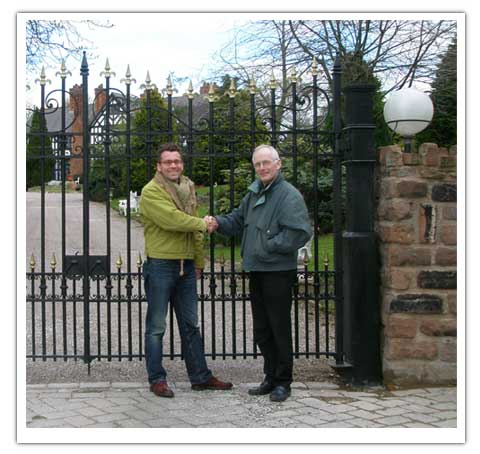 Peter Weldon and John Ireland the owner of Broxton Hall