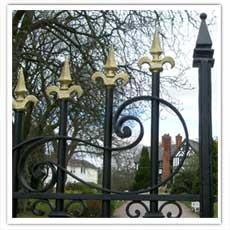 Broxton hall gate detail