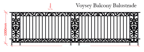 Voysey Balcony Balustrade