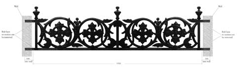 CAD Drawing of Cast Iron Balustrade