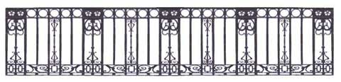 Victorian inspired balcony railing pattern