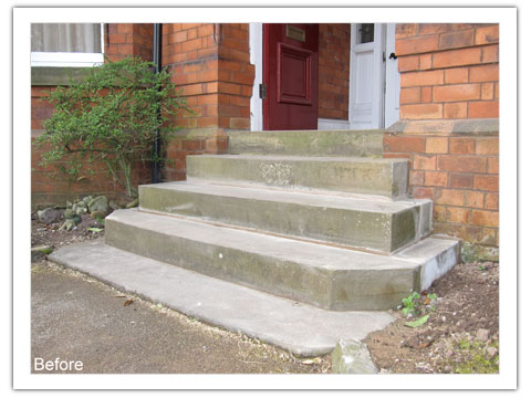 Before the Victorian Door Handrail was installed