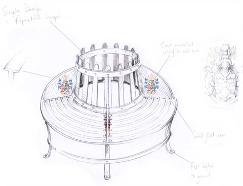 tree seat drawing